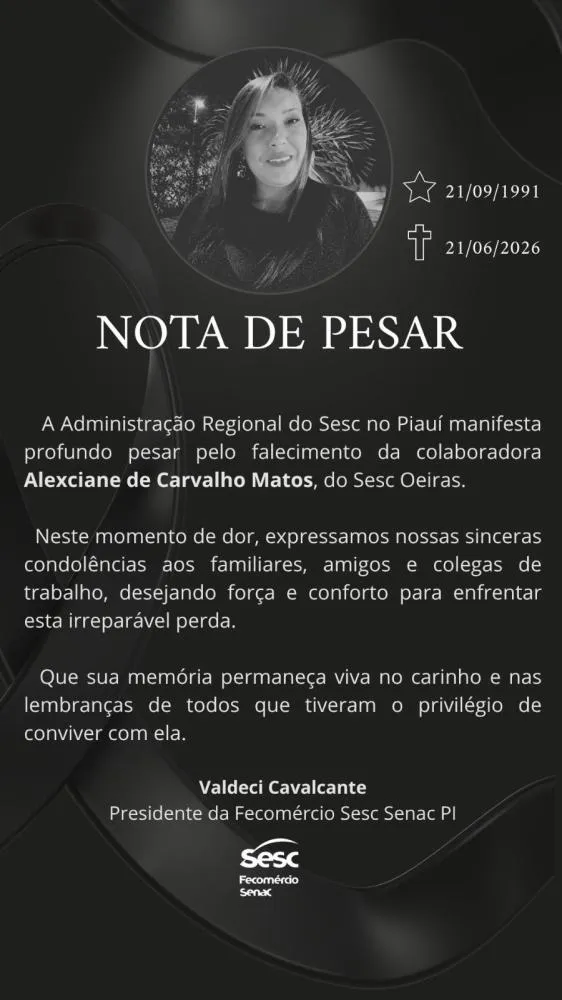 Alexciane Matos, colaboradora do Sesc Oeiras, morre aos 34 anos — imagem 1