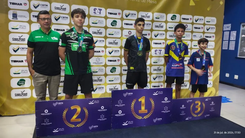 Associação Oeirense de Tênis de Mesa encerra participação na Copa Brasil Ouro com cinco medalhas — imagem 3