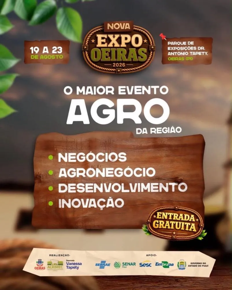 Nova Expo Oeiras 2026 acontece de 19 a 23 de agosto no Parque de Exposições Dr. Antônio Tapety — imagem 2