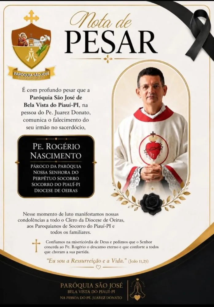Ex-pároco de Oeiras, padre Rogério Nascimento dos Santos é encontrado morto em Socorro do Piauí — imagem 2