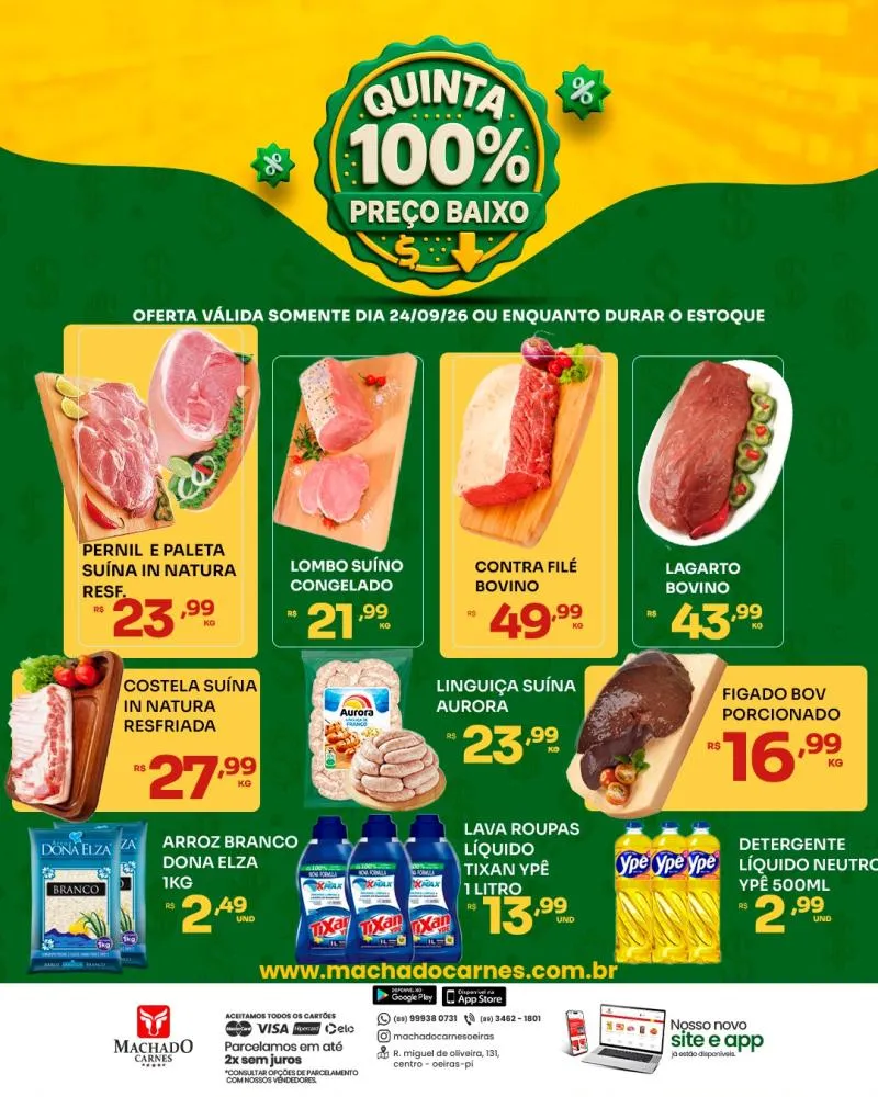 Confira as ofertas da QUINTA 100% Preço Baixo na Machado Carnes — imagem 1