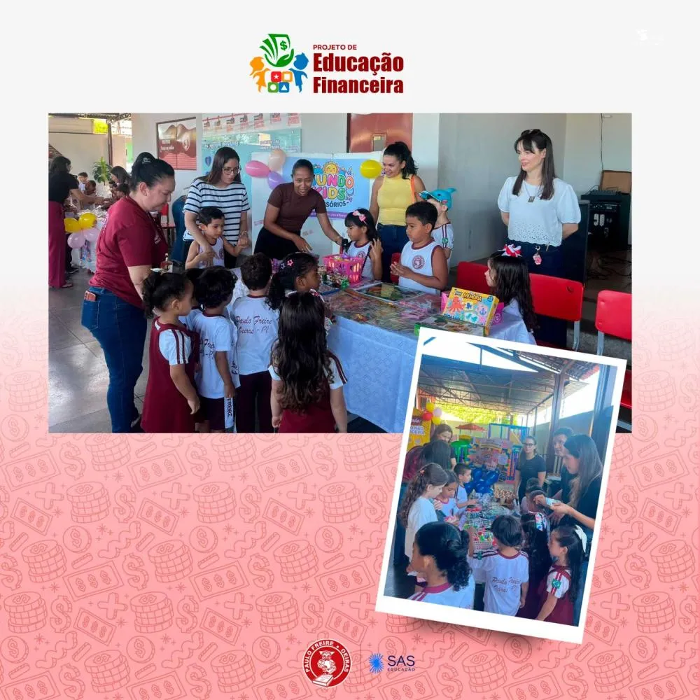 Projeto “Dinheiro não é brincadeira” leva educação financeira para crianças do Colégio Paulo Freire, em Oeiras — imagem…