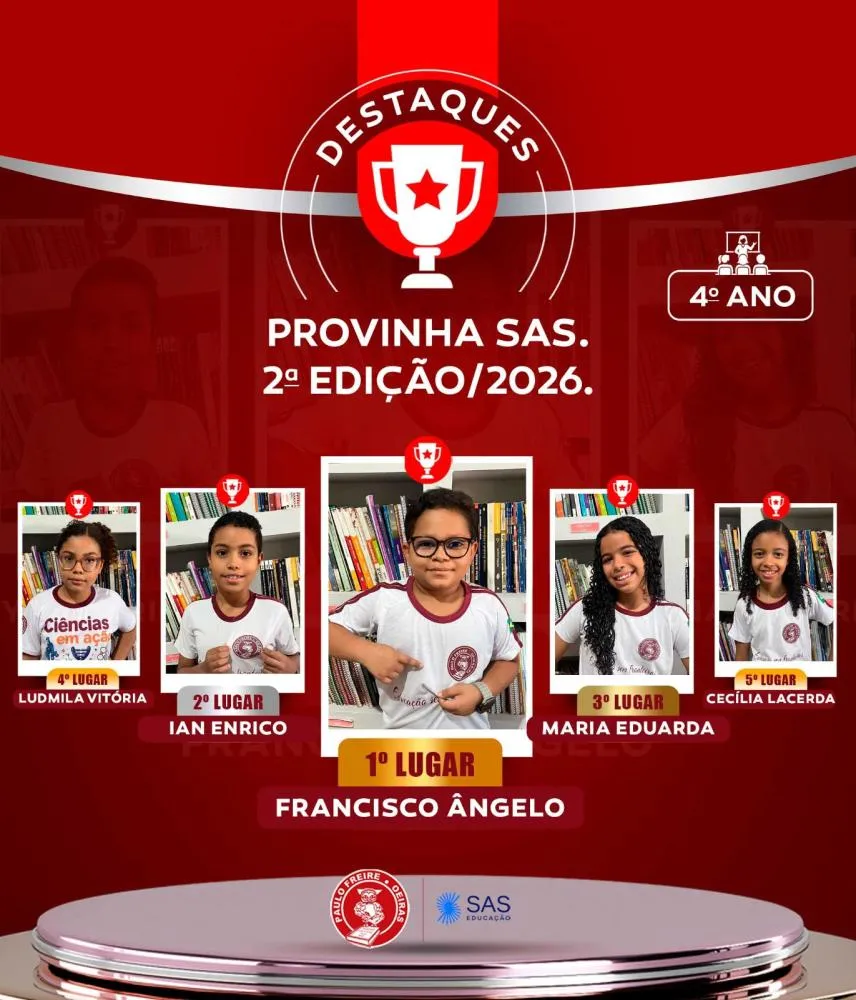 Alunos do 4º e 5º ano da Sociedade Educacional Paulo Freire se destacam na Provinha SAS 2026 — imagem 2