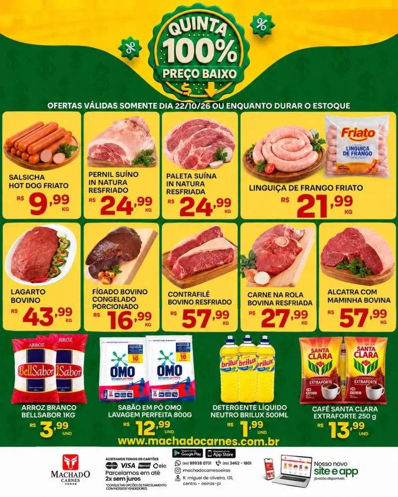 Confira as ofertas da QUINTA 100% Preço Baixo na Machado Carnes — imagem 1