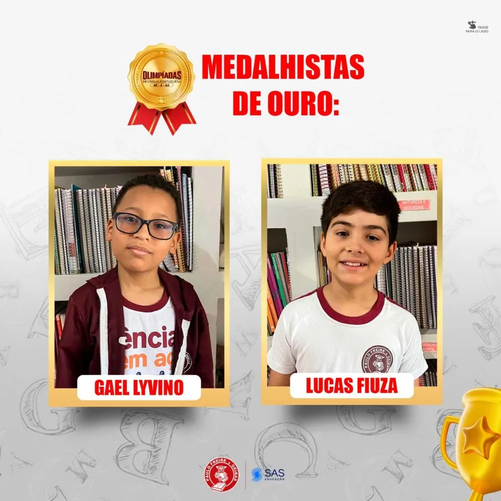 Sociedade Educacional Paulo Freire conquista 12 medalhas na Olimpíada de Língua Portuguesa BÊ-Á-BÁ — imagem 1