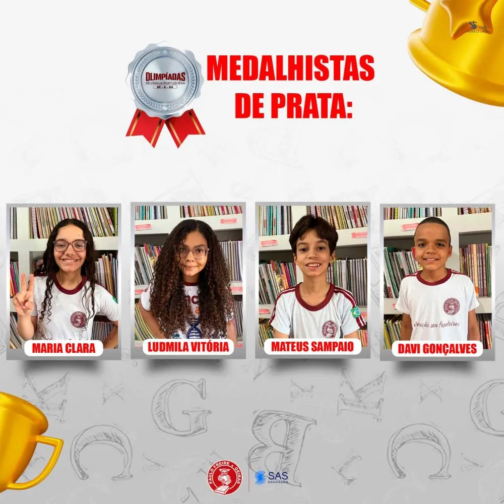 Sociedade Educacional Paulo Freire conquista 12 medalhas na Olimpíada de Língua Portuguesa BÊ-Á-BÁ — imagem 2