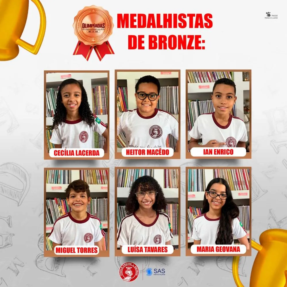 Sociedade Educacional Paulo Freire conquista 12 medalhas na Olimpíada de Língua Portuguesa BÊ-Á-BÁ — imagem 3